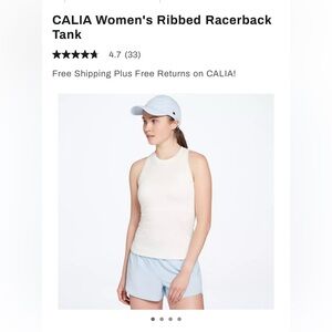 Calia Women's Ribbed Racerback Tank